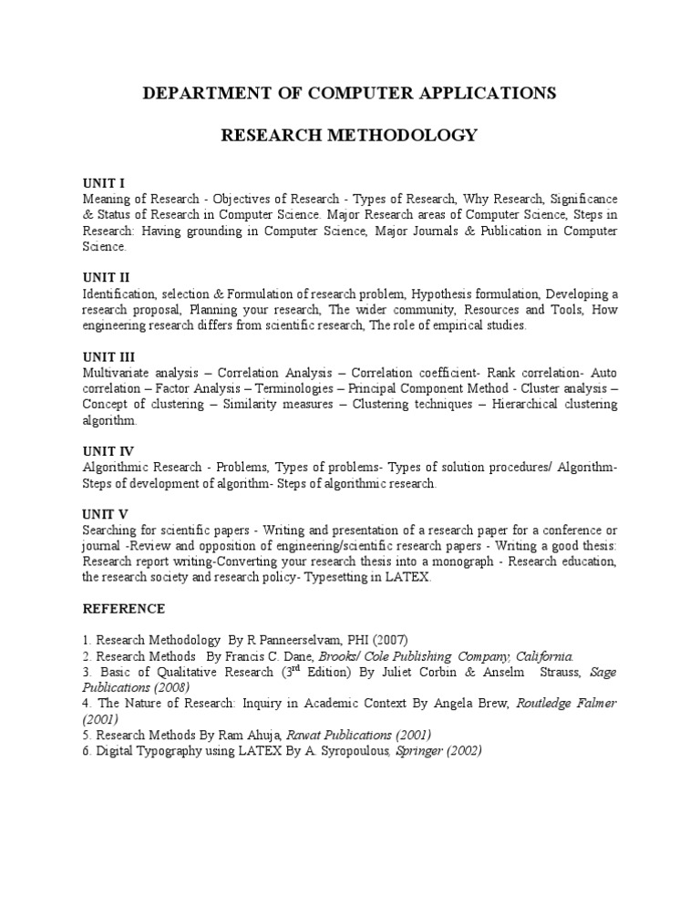 Computer Science Research Methodology Guide | PDF | Art