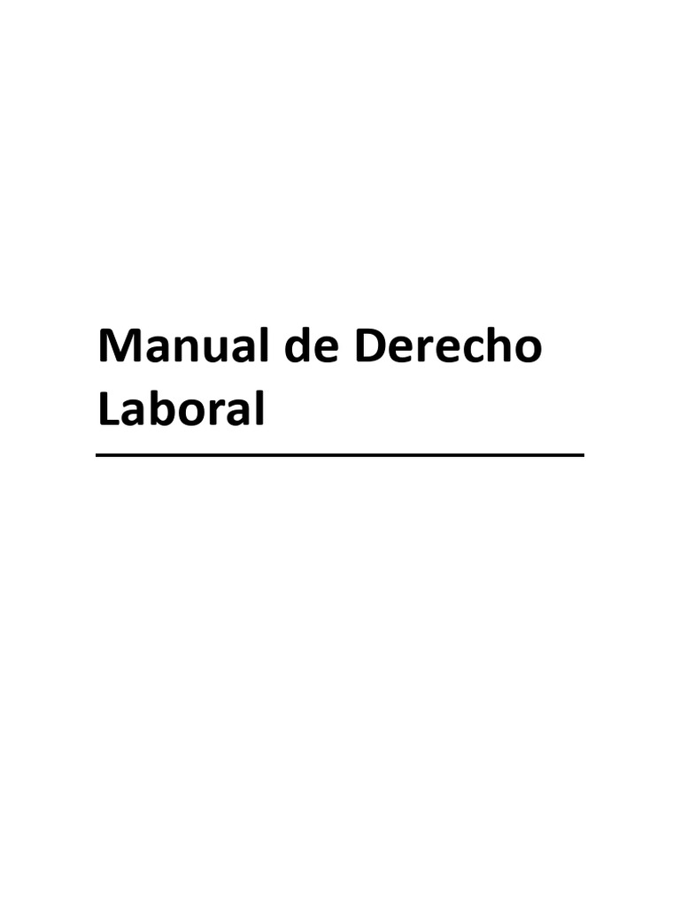 Manual Completo de Derecho Laboral 2022 | PDF | Derecho laboral ...