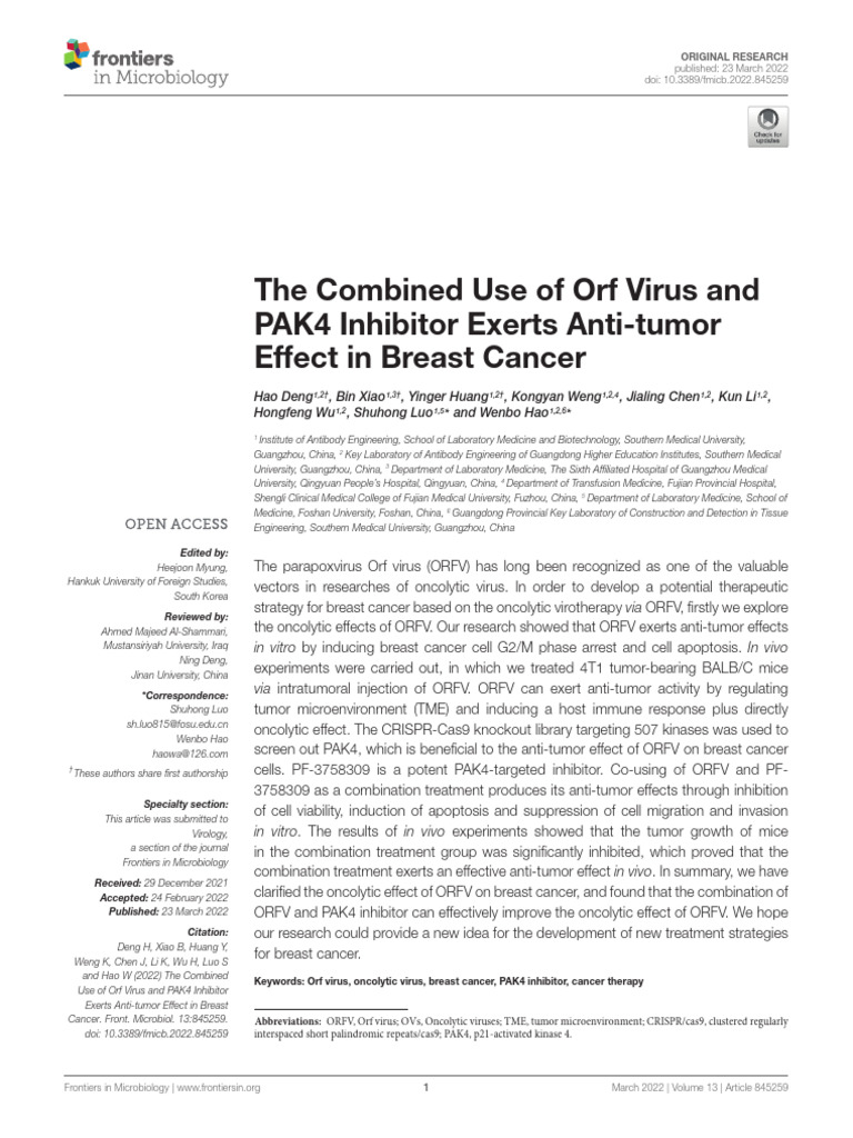 ORF 8 Jurnal Penyakit Orf Yang Menyerang Ternak | PDF | Cancer ...