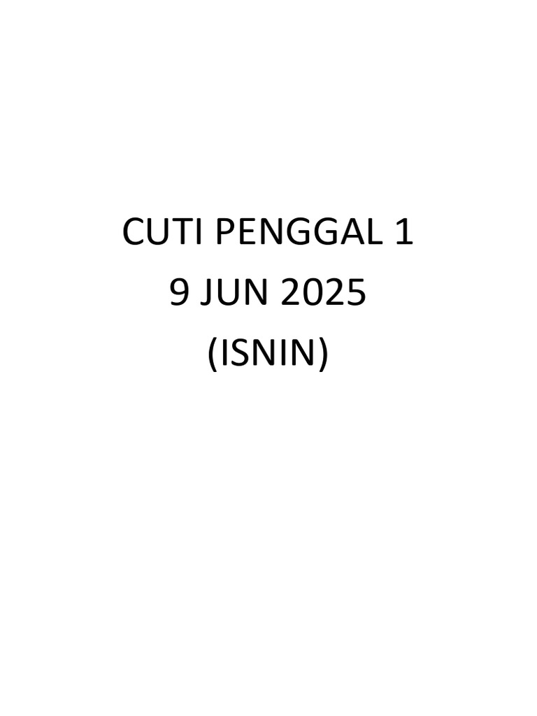 Penghantaran 1 (09 Jun - 13 Jun) | PDF
