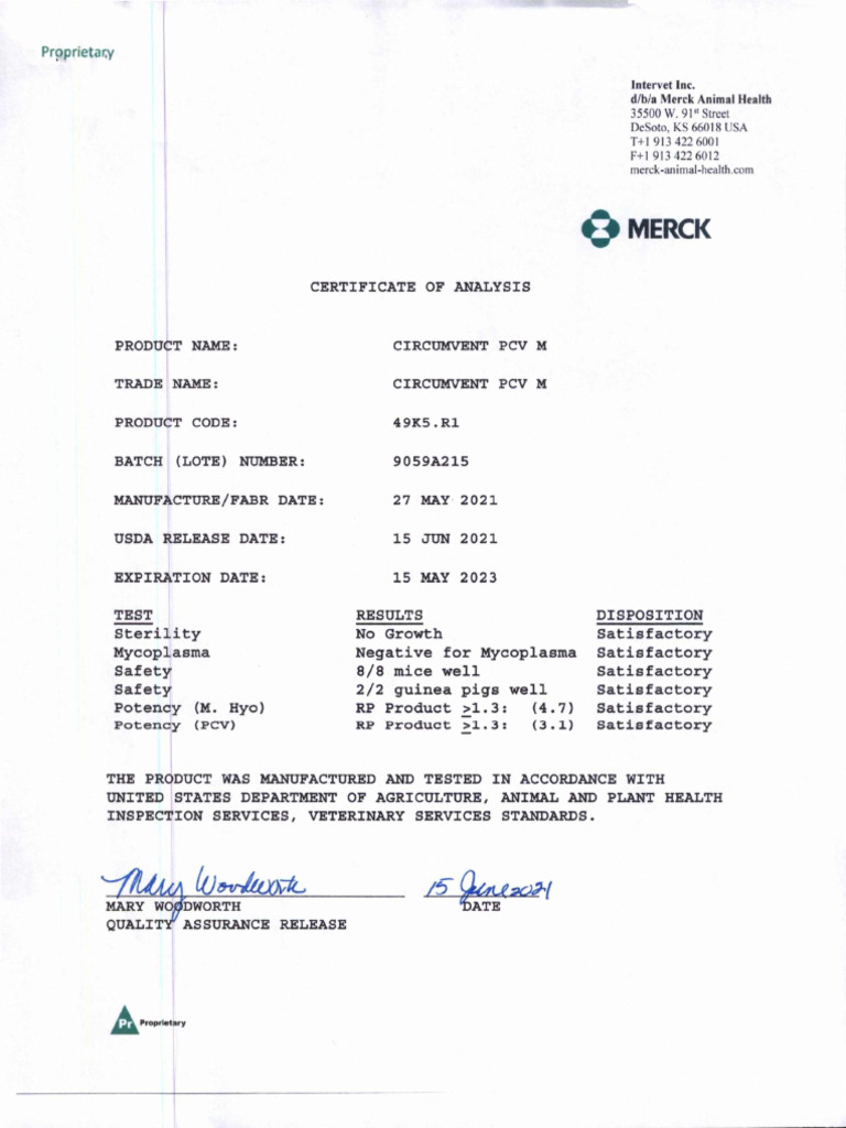 Merck: Proprietary | PDF
