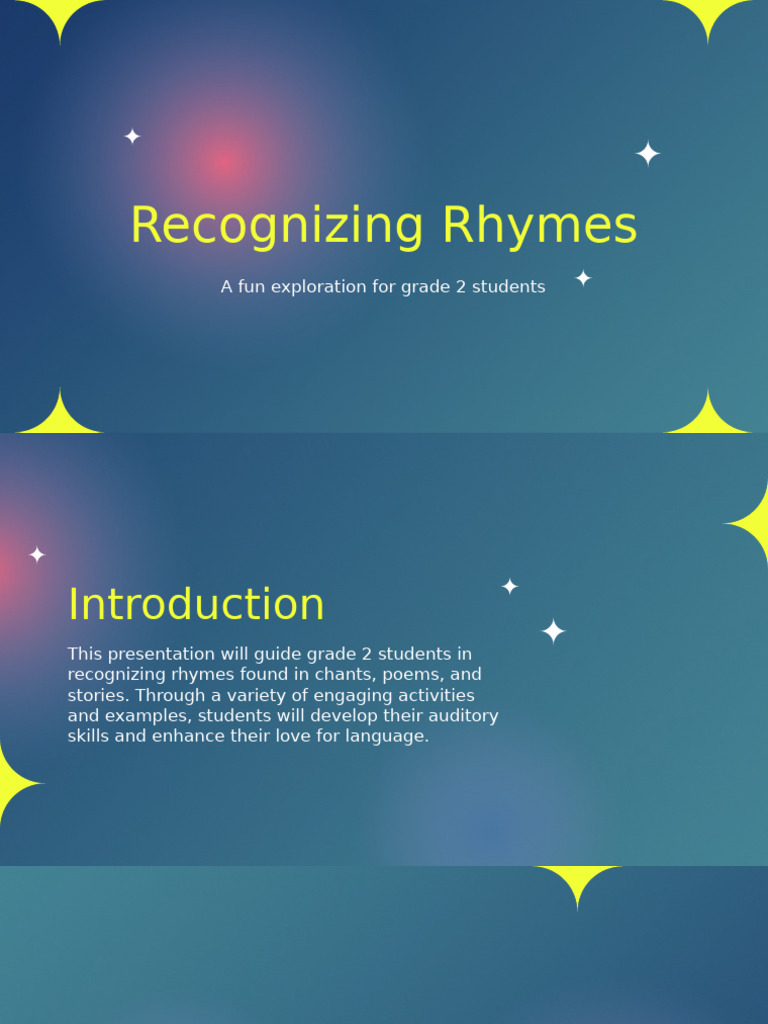 Fun Rhyme Recognition for Grade 2 | PDF | Rhyme | Poetry