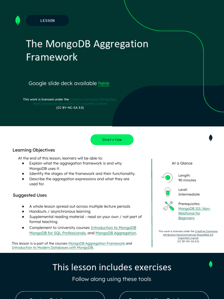 MongoDB Aggregation Framework Overview | PDF | Mongo Db | Databases