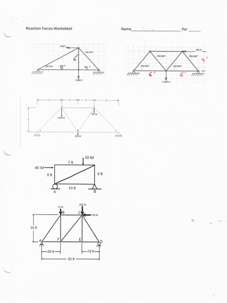Reaction Forces 2 | PDF