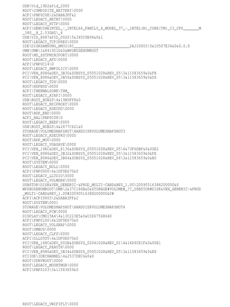Device and Driver Enumeration Report | PDF | Computer Hardware | Computing