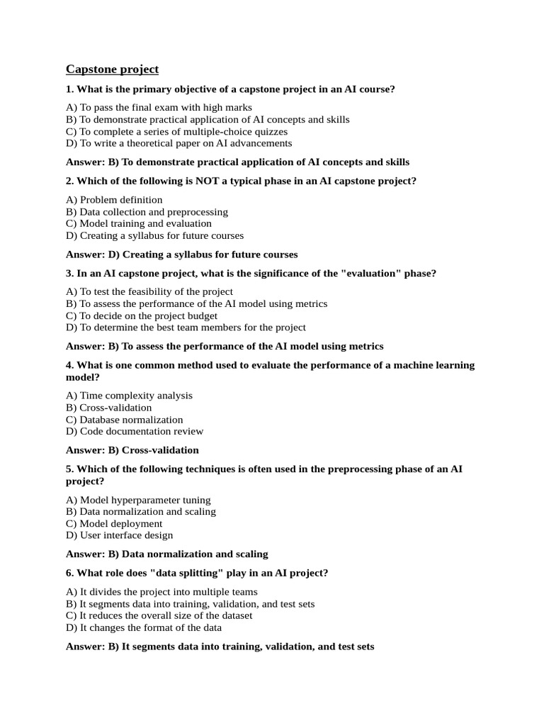 AI Capstone Project Overview and Insights | PDF | Communication ...