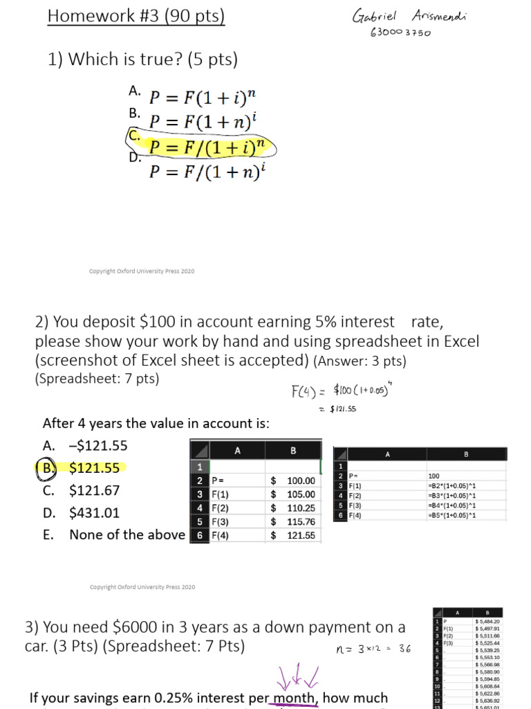 Chapter+3+Homework+Questions 1 | PDF | Interest | Monetary Economics