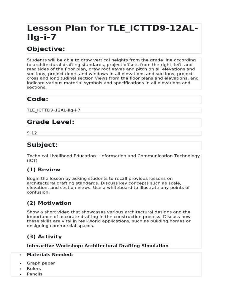 Architectural Drafting Standards Lesson | PDF | Technical Drawing