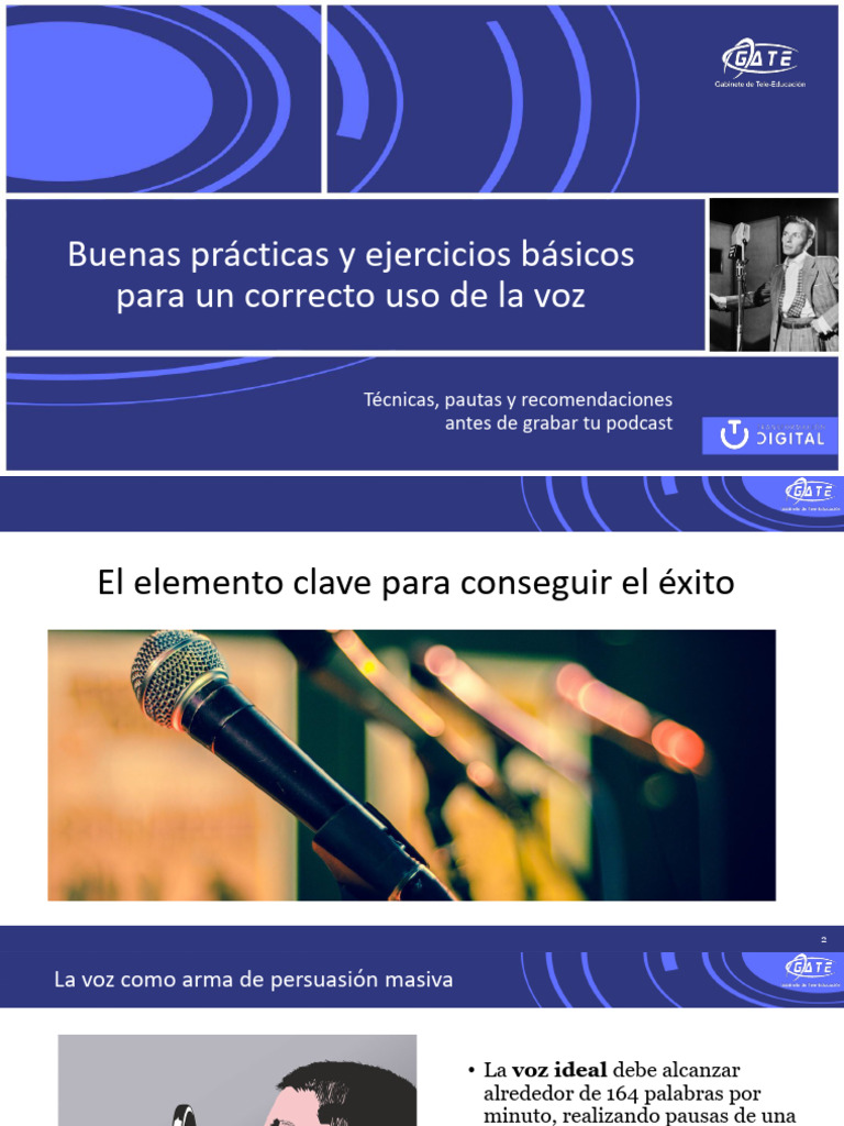 Buenas Practicas y Ejercicios Basicos para Un Correcto Uso de La Voz ...