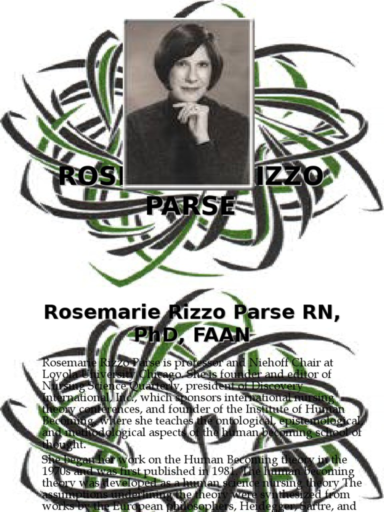 Rosemarie Rizzo Parse Parse's Man Living Health Theory | PDF