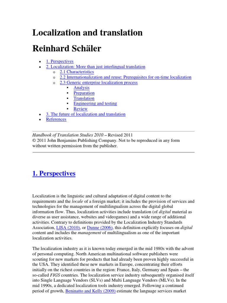 Localization and Translation | PDF | Translations | Databases