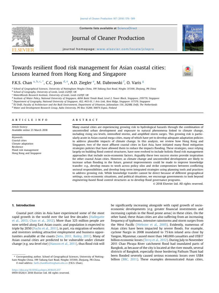 Flood Risk Management in Asian Cities | PDF | Flood | Risk