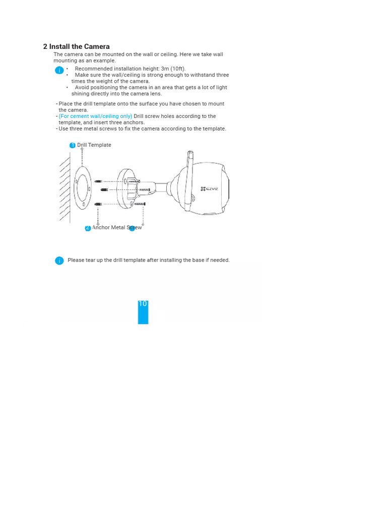 Camera Installation Guide | PDF | Camera | Drill