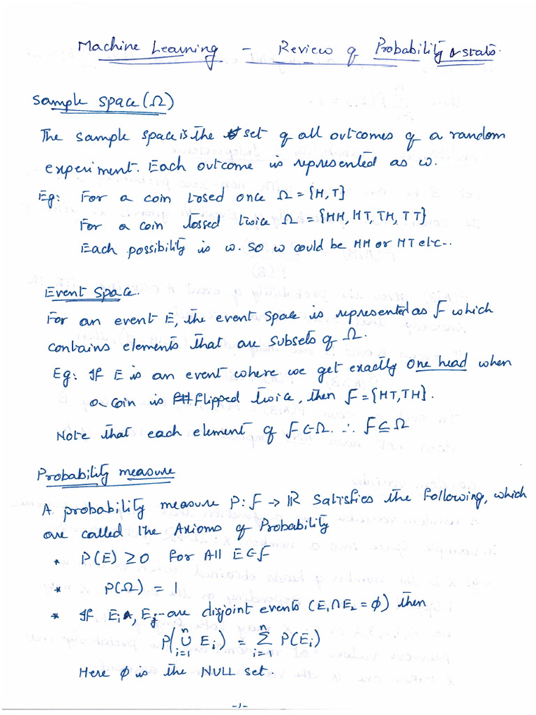 ML Spr2025 Probability | PDF