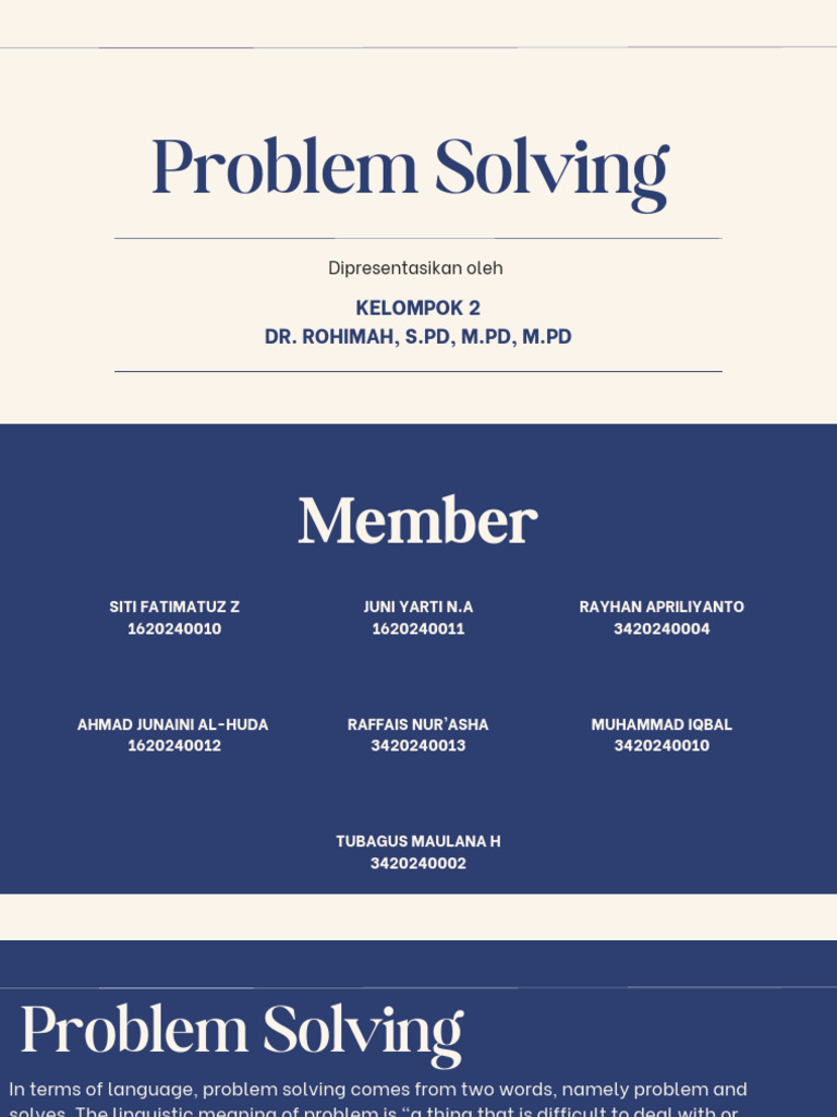 Problem Solving - 20250601 - 180046 - 0000 | PDF | Creativity | Swot ...