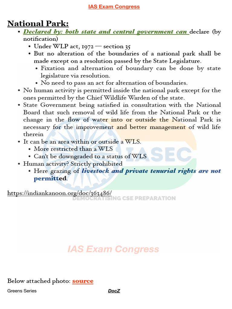 Overview of Protected Areas in India | PDF | Wetland | Biodiversity