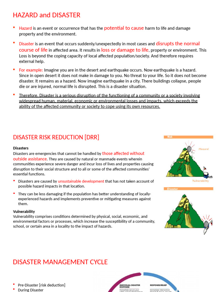 Understanding Hazards and Disasters | PDF | Hazards | Disaster Risk ...