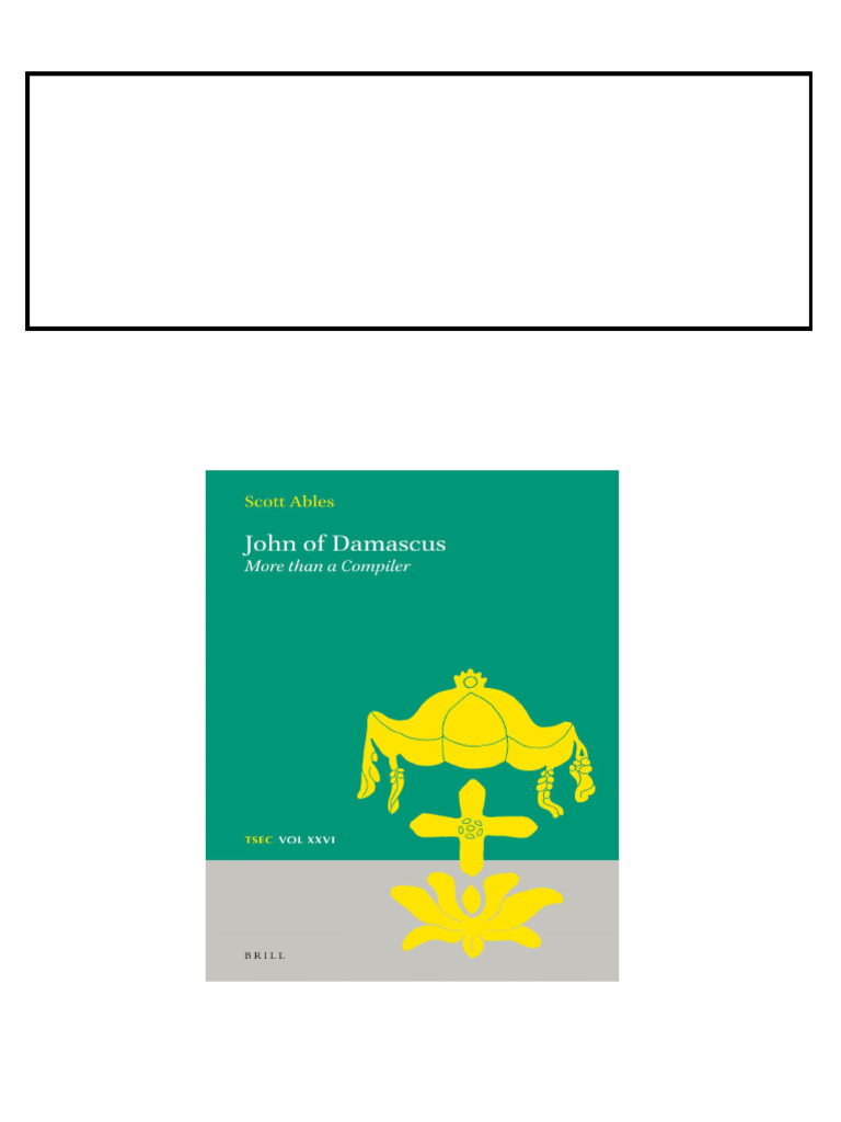 John of Damascus: More Than a Compiler Scott Ables pdf download | PDF ...