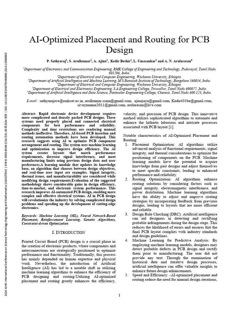 AI-Driven PCB Design Optimization | PDF | Printed Circuit Board ...
