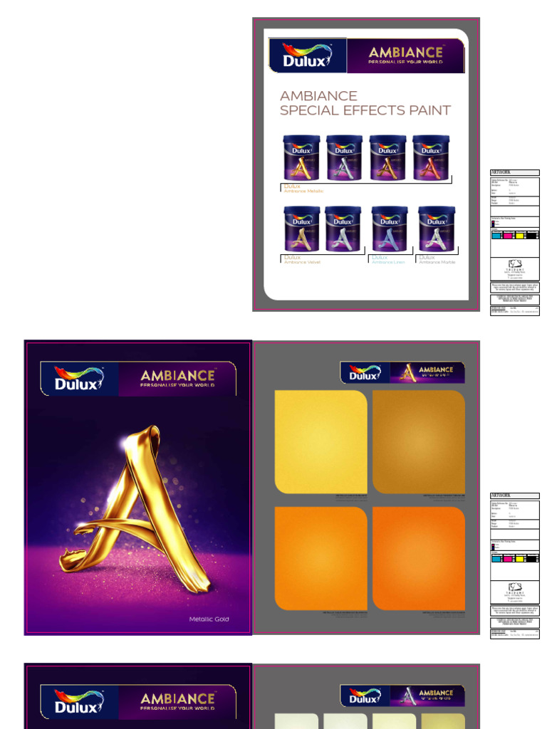 Dulux Ambiance Special Effect Color Chip | PDF | Artistic Techniques ...