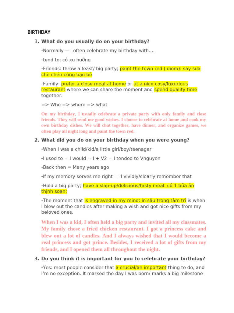 Celebrating Birthdays: Past and Present | PDF | Birthdays