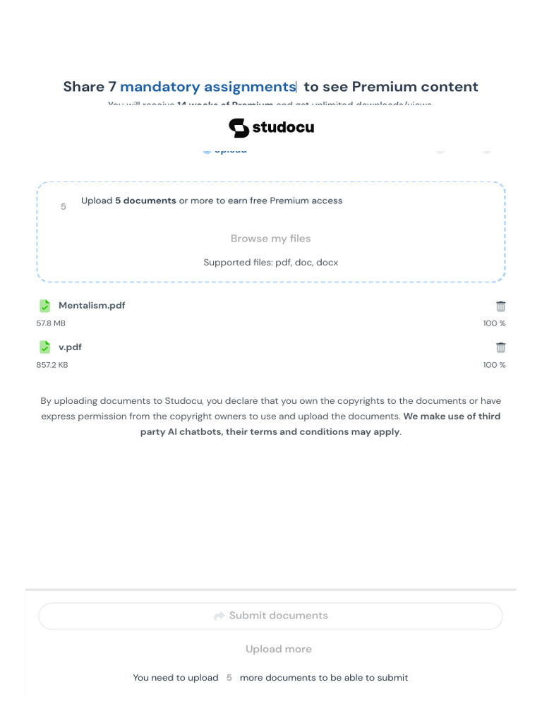 Upload Your Documents To Studocu | PDF
