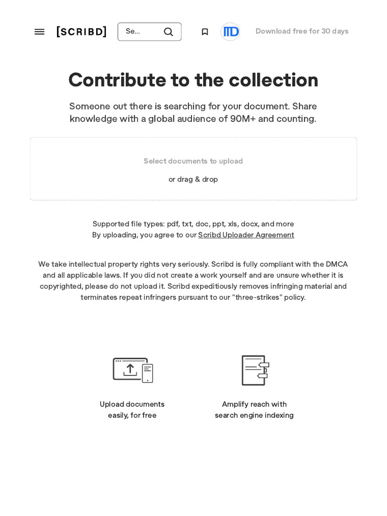 Upload Documents to Scribd Easily | PDF | Scribd
