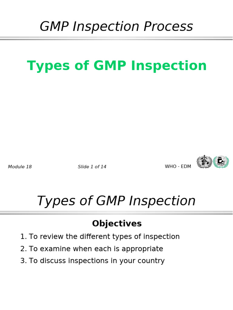 Types of GMP Inspection Overview | PDF | Quality Assurance | Quality