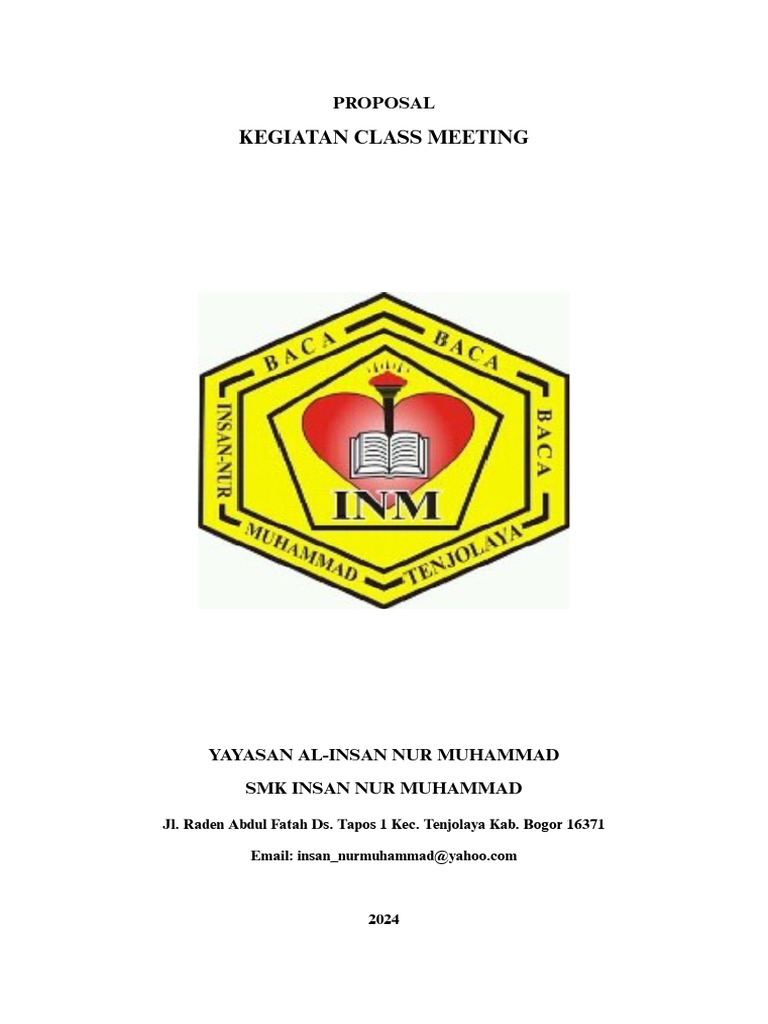 Proposal Kegiatan Class Meeting SMK 2024 | PDF