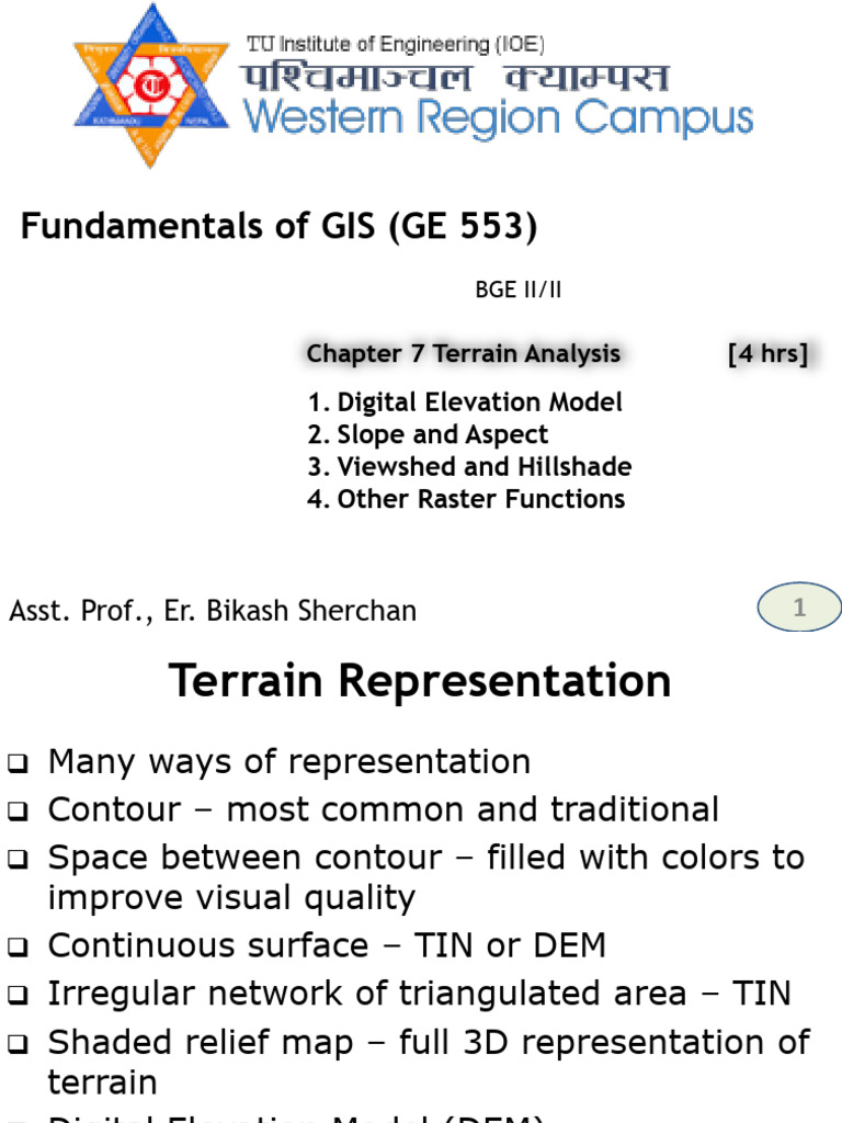 GIS Terrain Analysis Techniques | PDF | Geographic Information System ...