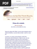 Dicas de Estudo - Olavo de Carvalho