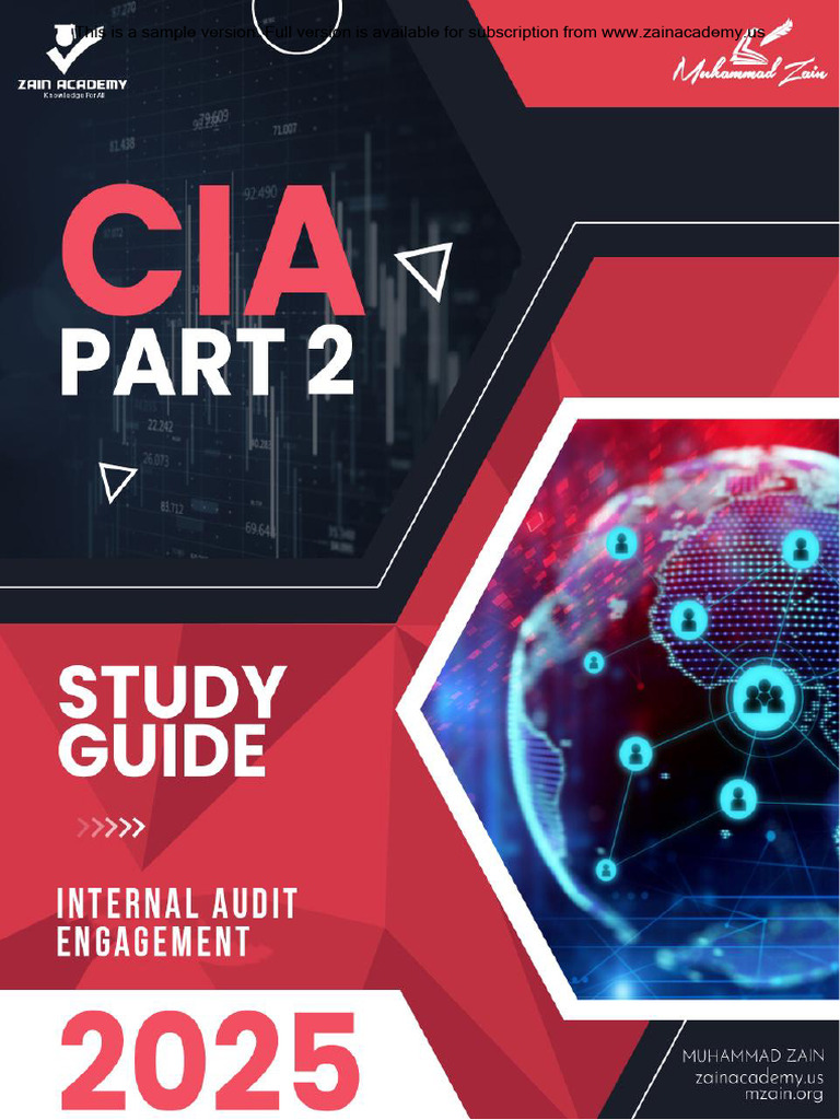 CIA Part 2 Study Guide 2025 | PDF | Internal Control | Internal Audit