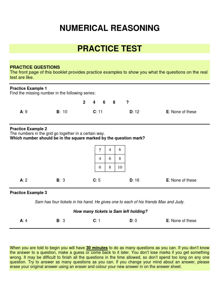 Numerical Reasoning Practice Test | PDF | Ships | Yacht