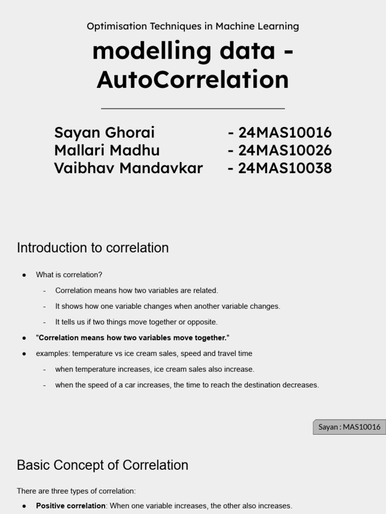 Correlation and Autocorrelation Explained | PDF | Autocorrelation ...