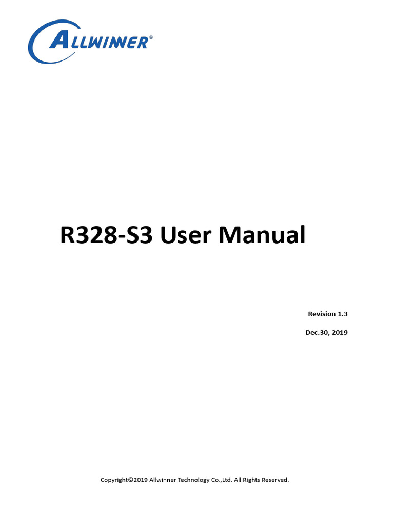 R328-S3 User Manual Revision 1.3 | PDF | Analog To Digital Converter ...