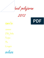 Jadwal pelajaran                2012