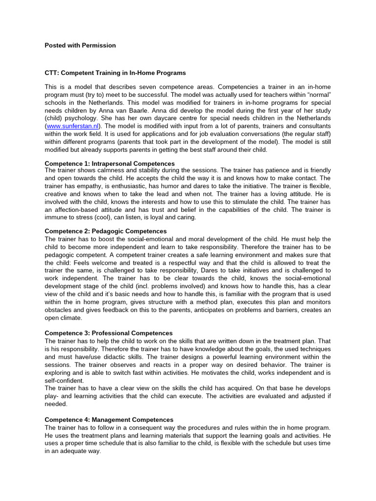 Staff Training Competencies Pdf Learning Procedural Knowledge