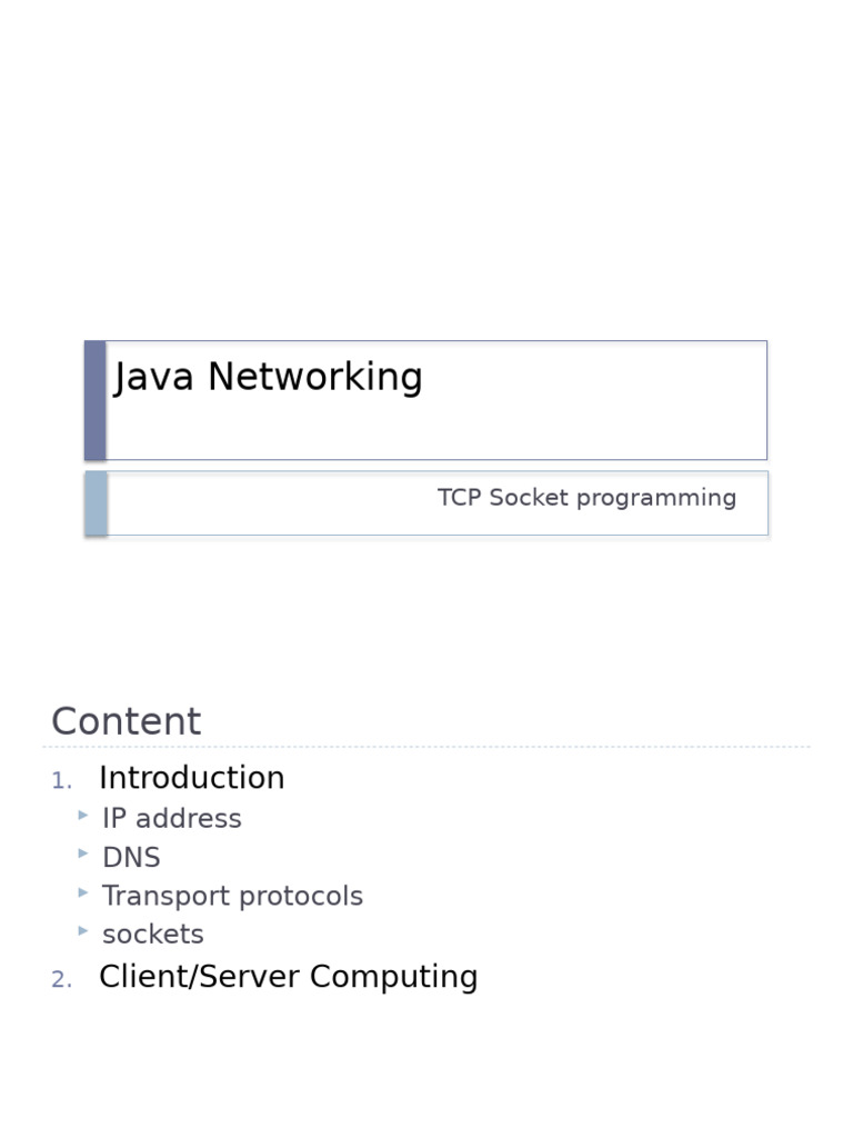 CENG325 10 Networking | PDF | Port (Computer Networking) | Network Socket