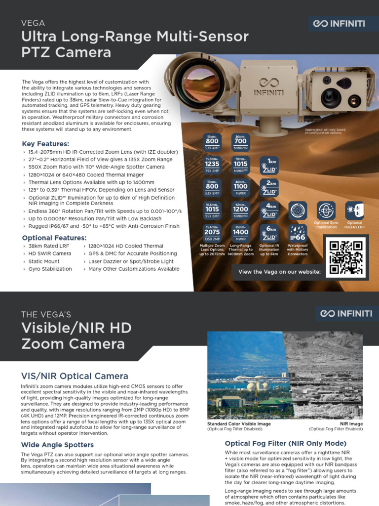 Vega PTZ Series Brochure 2 10 Jun2023 | PDF | Infrared | Thermography
