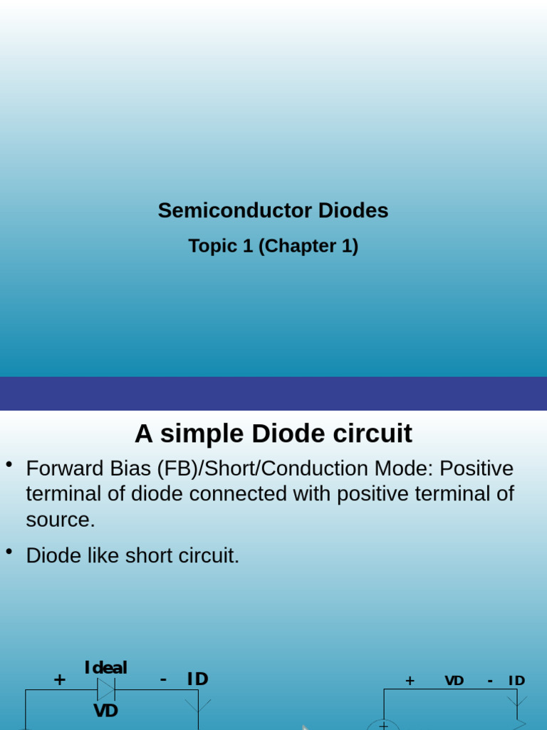 S1 Semiconductor Diodes | PDF | P–N Junction | Diode
