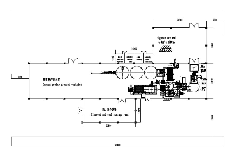 Attachment 3 Layout Gypsum Powder Line 60000tons Anuually | PDF