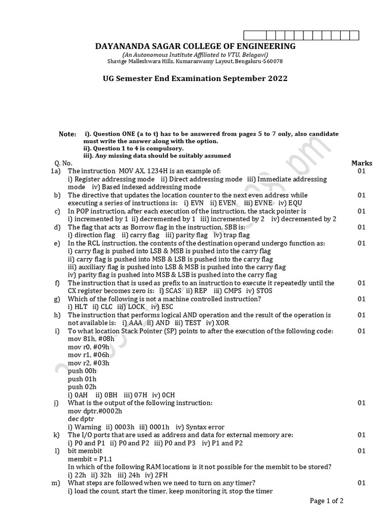 19ee4dcmcr 2 | PDF | Assembly Language | Computer Science