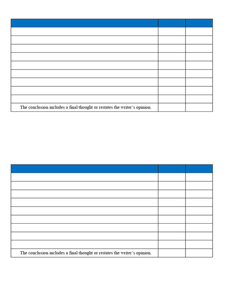 Writing Checklist | PDF