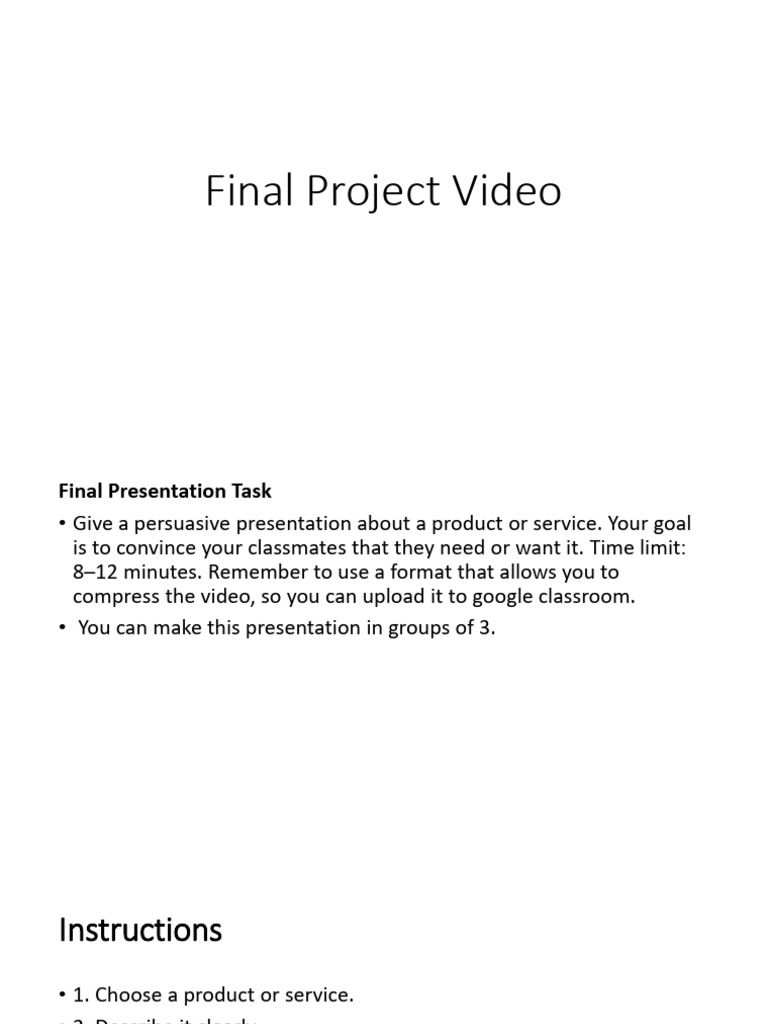 Final Project Video | PDF