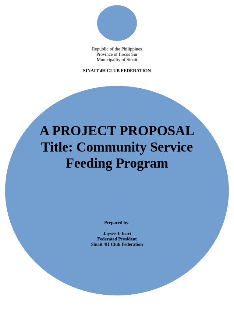 Sinait Community Feeding Program Proposal | PDF | Malnutrition | Nutrition