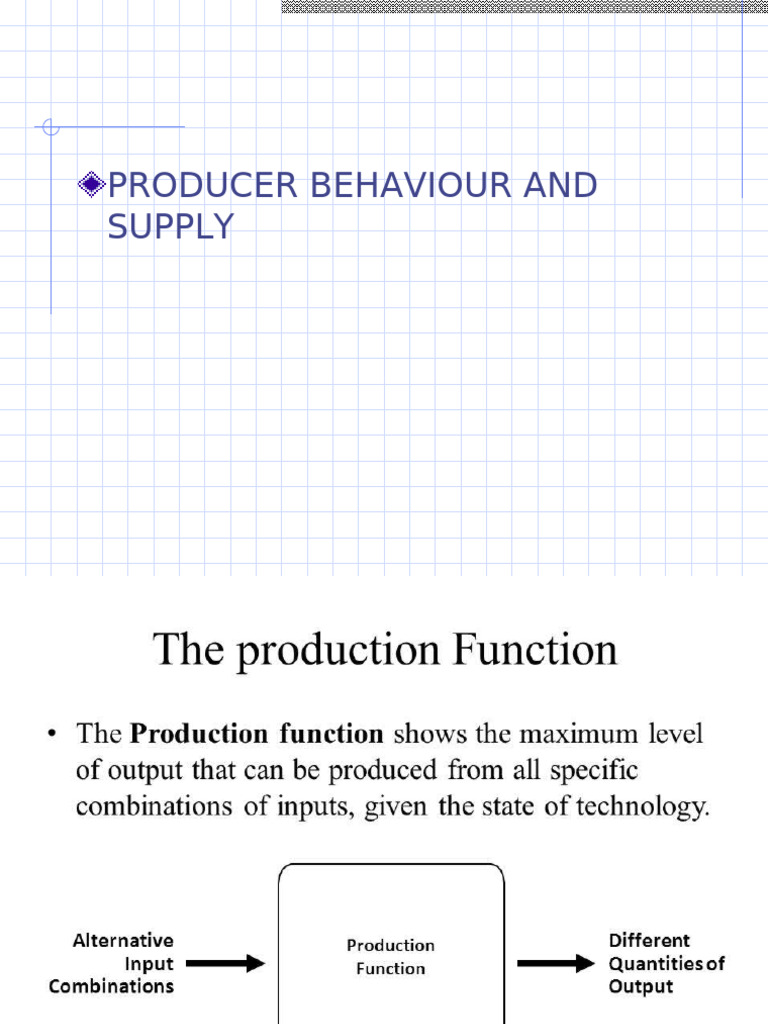 Producer Behavior and Production Theory | PDF | Production Function ...
