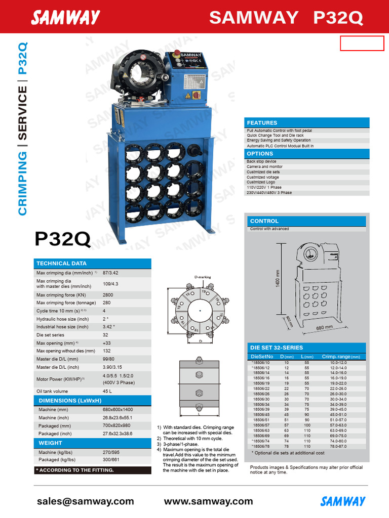 Advanced Crimping Machine Specifications | PDF | Electrical Engineering ...