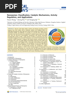 Nao Classification of Nanozymes Huidrom Book | PDF | Catalysis