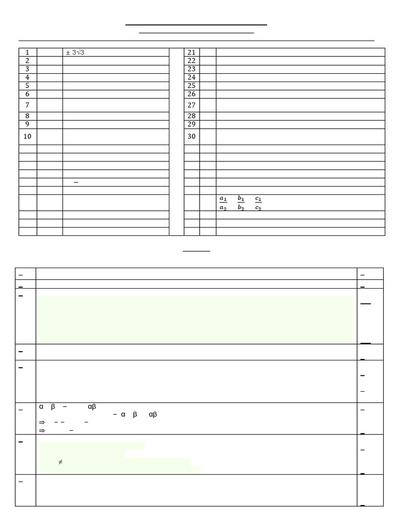 Class 10 Math Test Answer Key 2025 | PDF | Rational Number | Numbers