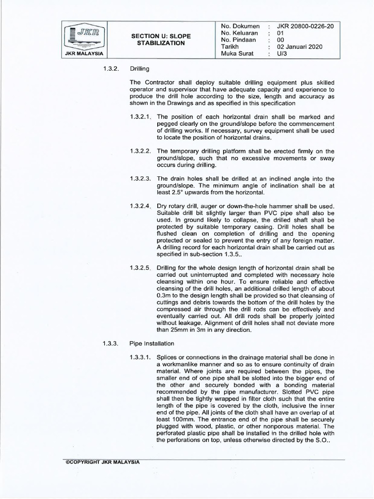22a - Standard Specifications For Slope Stabilization 2020-7 | PDF